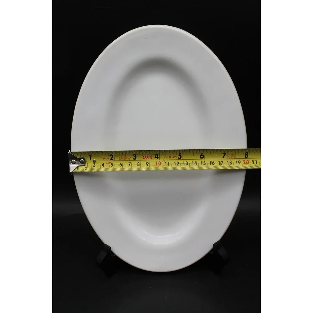 Anchor Hocking Anchorware White Milk Glass Oval Serving Platter 11.5